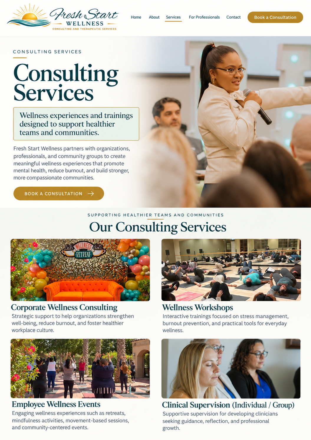 Consulting Services — Fresh Start Wellness