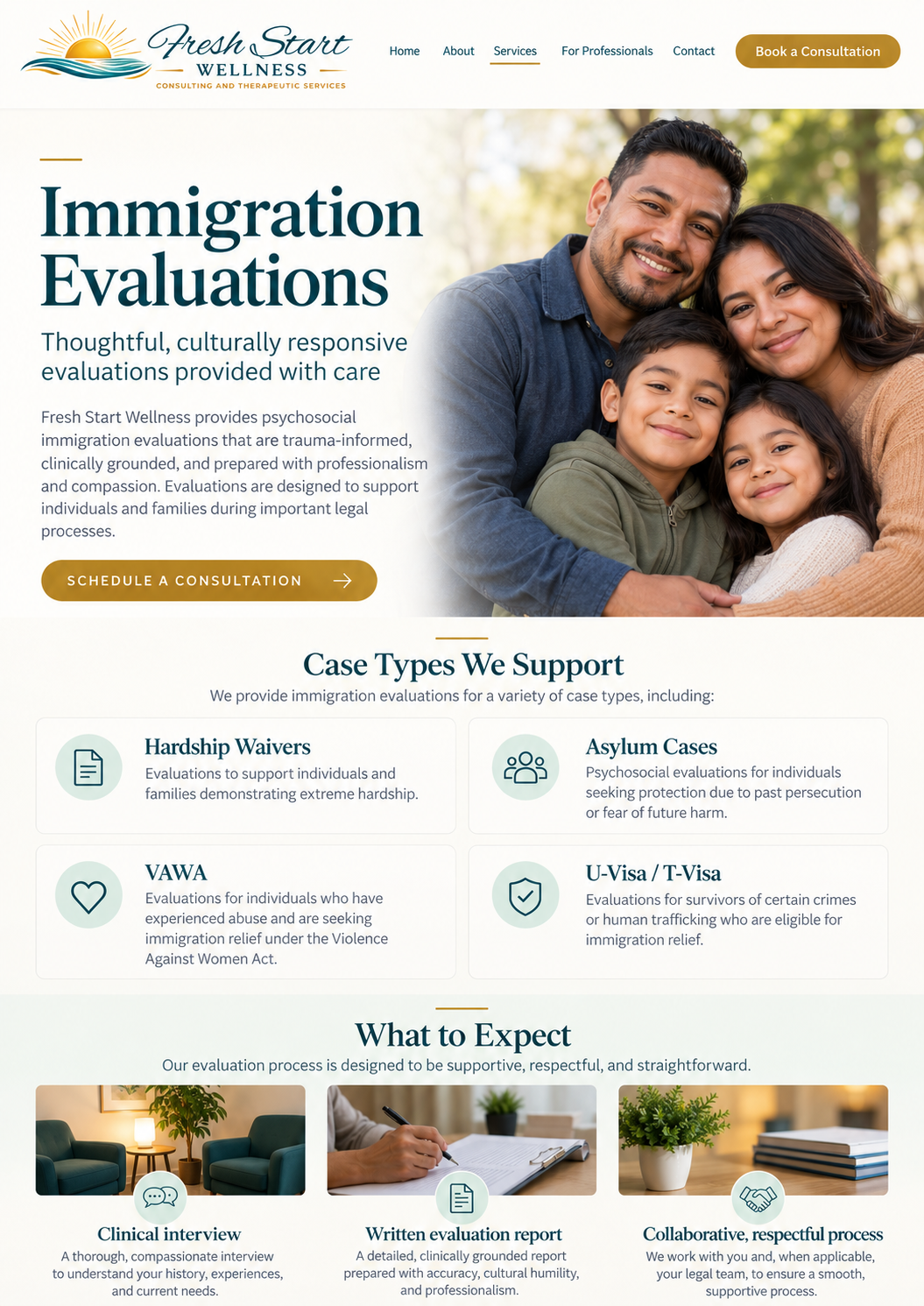 Immigration Evaluations — Fresh Start Wellness